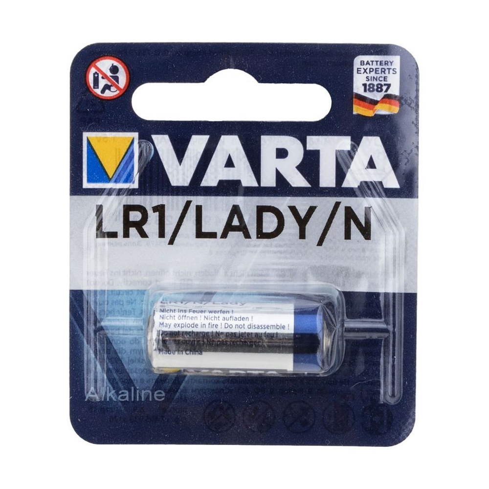 Varta Батарейка, Марганцево-цинковый тип, 1,5 В, 1 шт #1