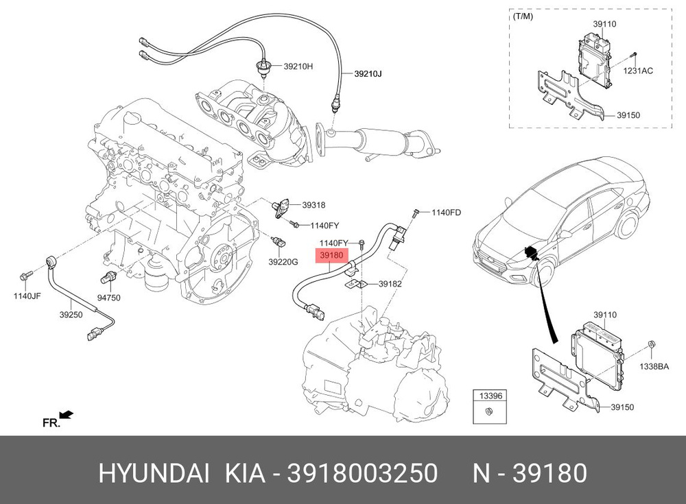 Hyundai-KIA Вал коленчатый, арт. 3918003250, 1 шт. #1