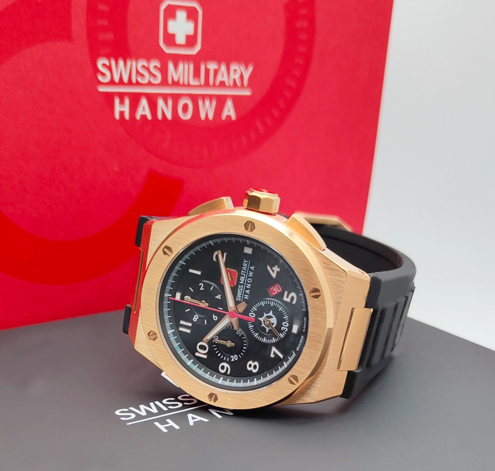 Часы мужские Swiss Military Hanowa Sonoran Chrono SMWGO2102010. Кварцевый хронограф для мужчин производства #1