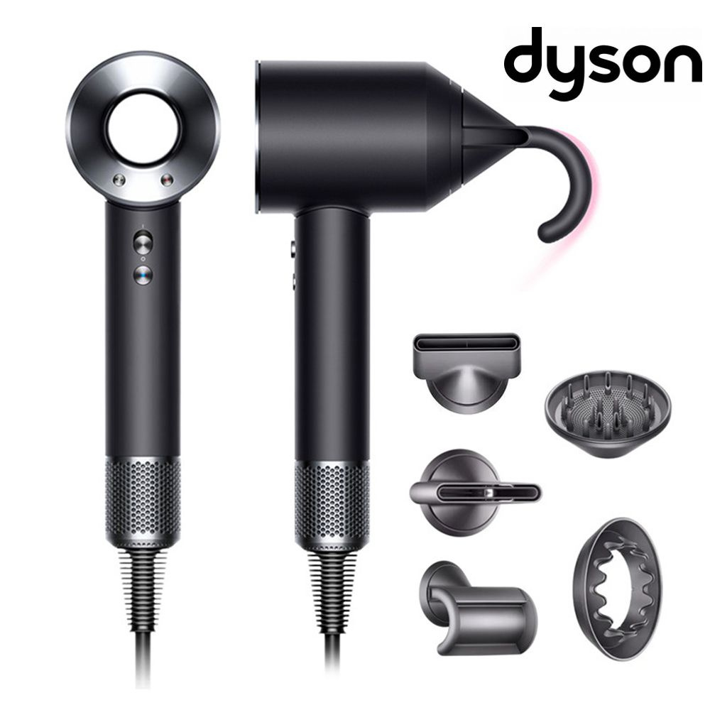 Фен для волос dyson-222-c22e8bb8edb7 2300 Вт, скоростей 3, кол-во насадок 5, черный, серый  #1