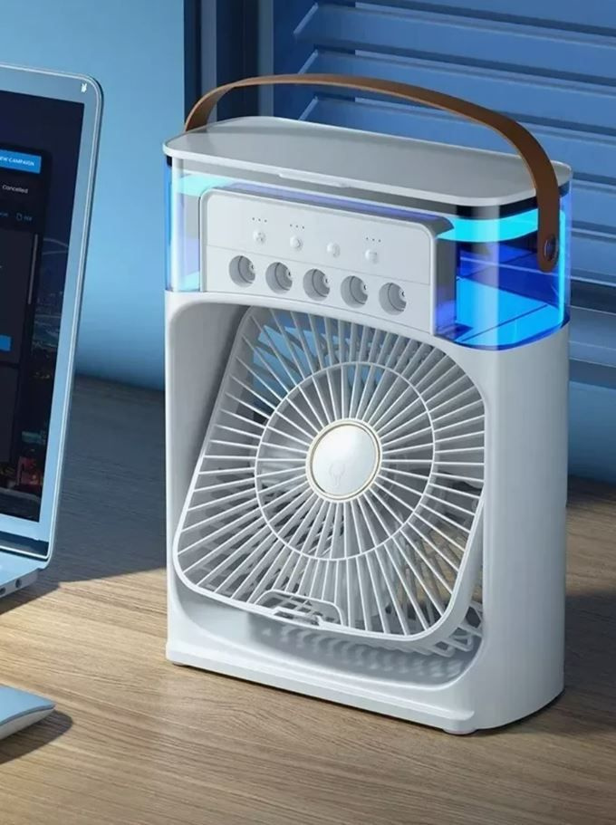 Настольный вентилятор / увлажнитель / мини-кондиционер Mini Cooling Fan, белый  #1