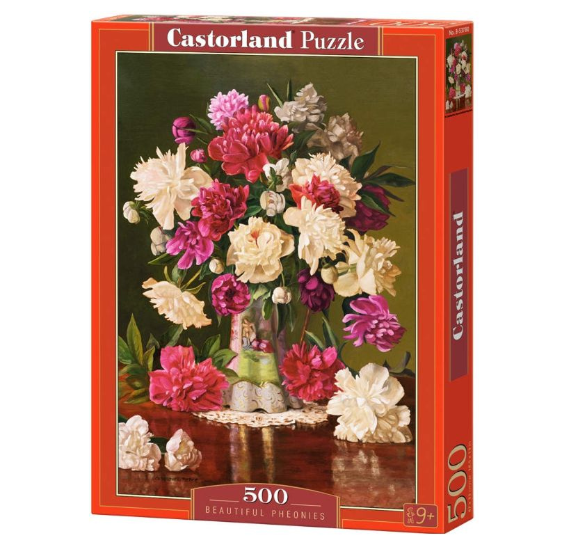Пазлы Красивые пионы, 500 деталей Castorland #1