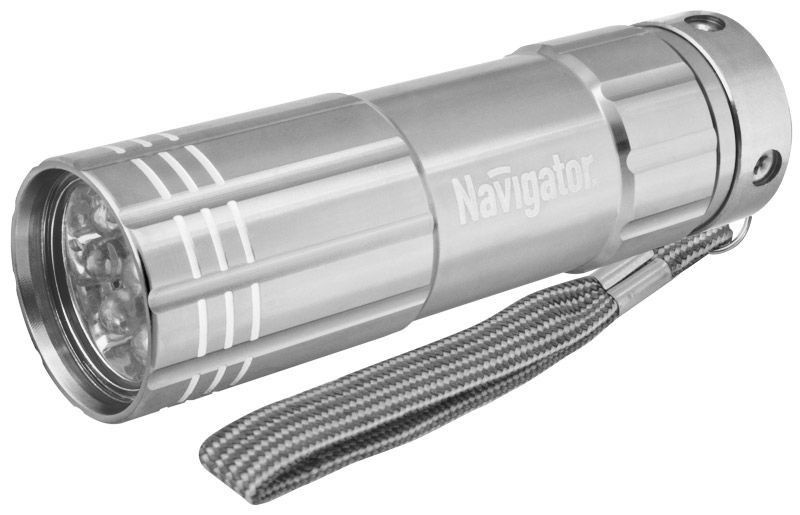 (2 шт.) - Navigator фонарь ручной NPT-CM07, (3xR03) 9светодиодн. (60lm), серебристый/алюминий, 94928 #1