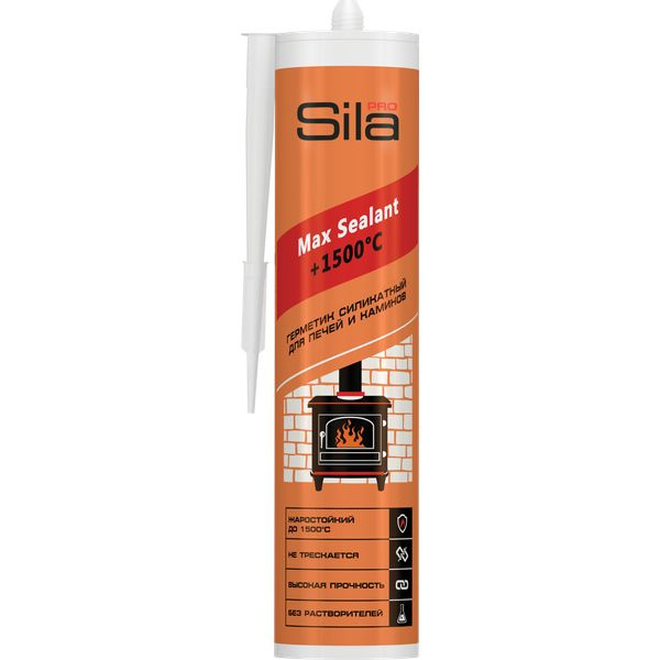 Герметик для печей силикатный Sila PRO Max Sealant,1500С (280ml/578г) #1