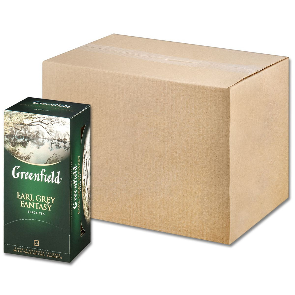 Чай Greenfield "Earl Grey Fantasy", черный с бергамотом, 25 пакетов, 20 уп.  #1