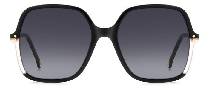 Женские солнцезащитные очки Carolina Herrera HER 0244/S 3H2 9O, цвет: черный, цвет линзы: серый, квадратные, #1