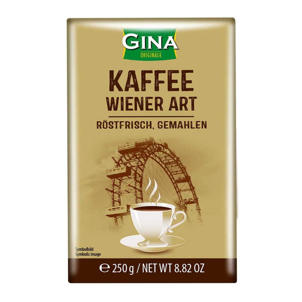 Кофе жареный молотый Gina Wiener Art, 250 г #1