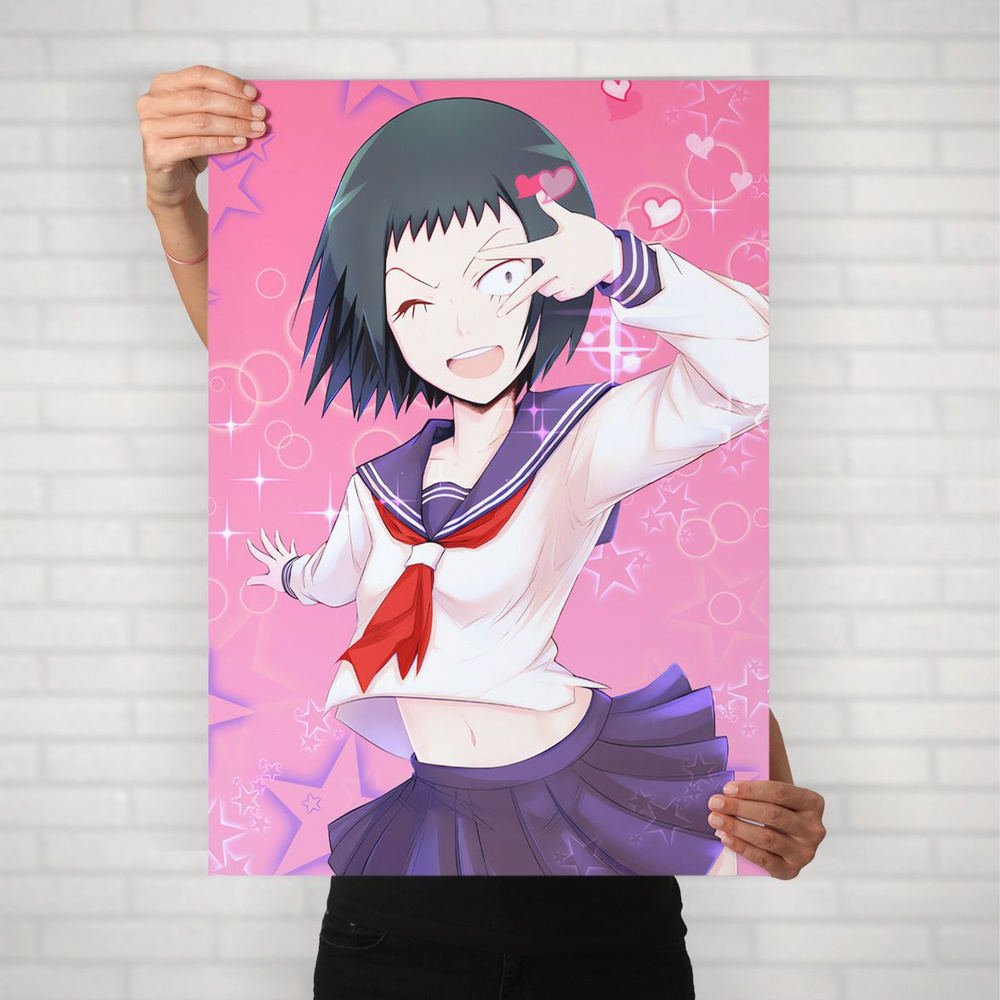 Плакат на стену для интерьера Моб Психо 100 (MP100 - Томэ Курата 1) - Постер по аниме формата А2 (42x60 #1