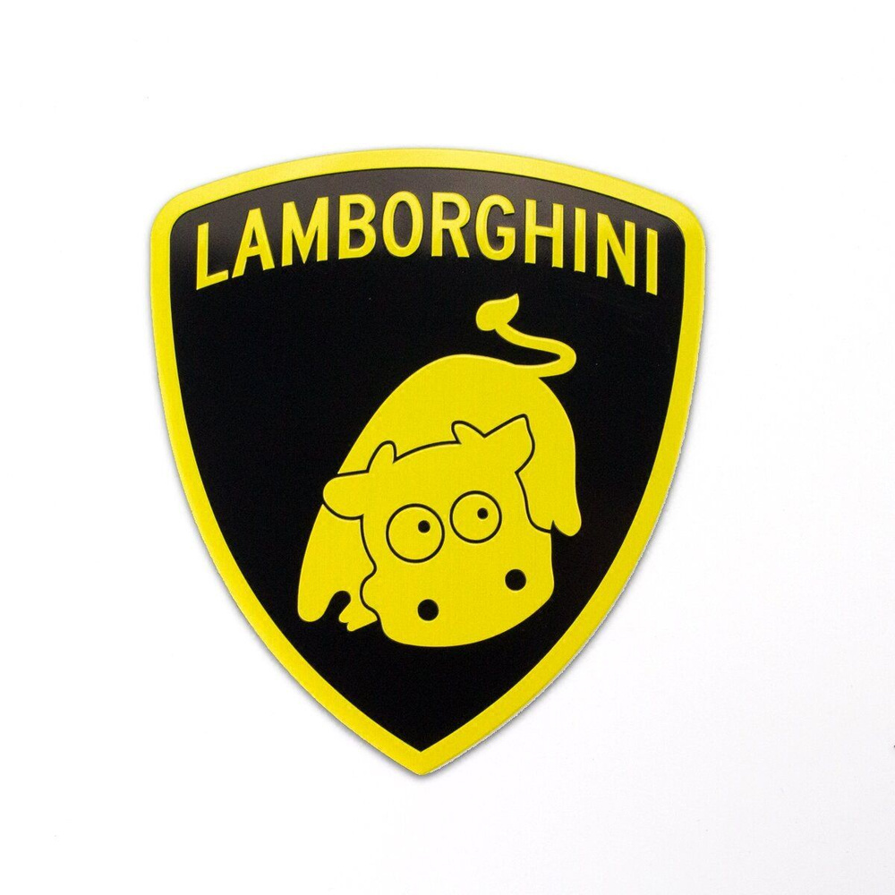 Наклейка шильдик на авто Lamborghini (Алюминий) #1