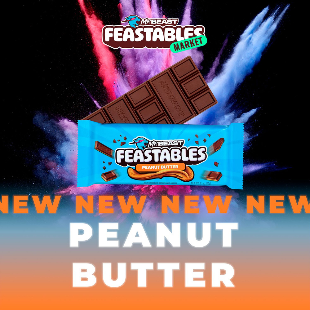 Шоколад feastables от Mr.Beast peanut butter #1