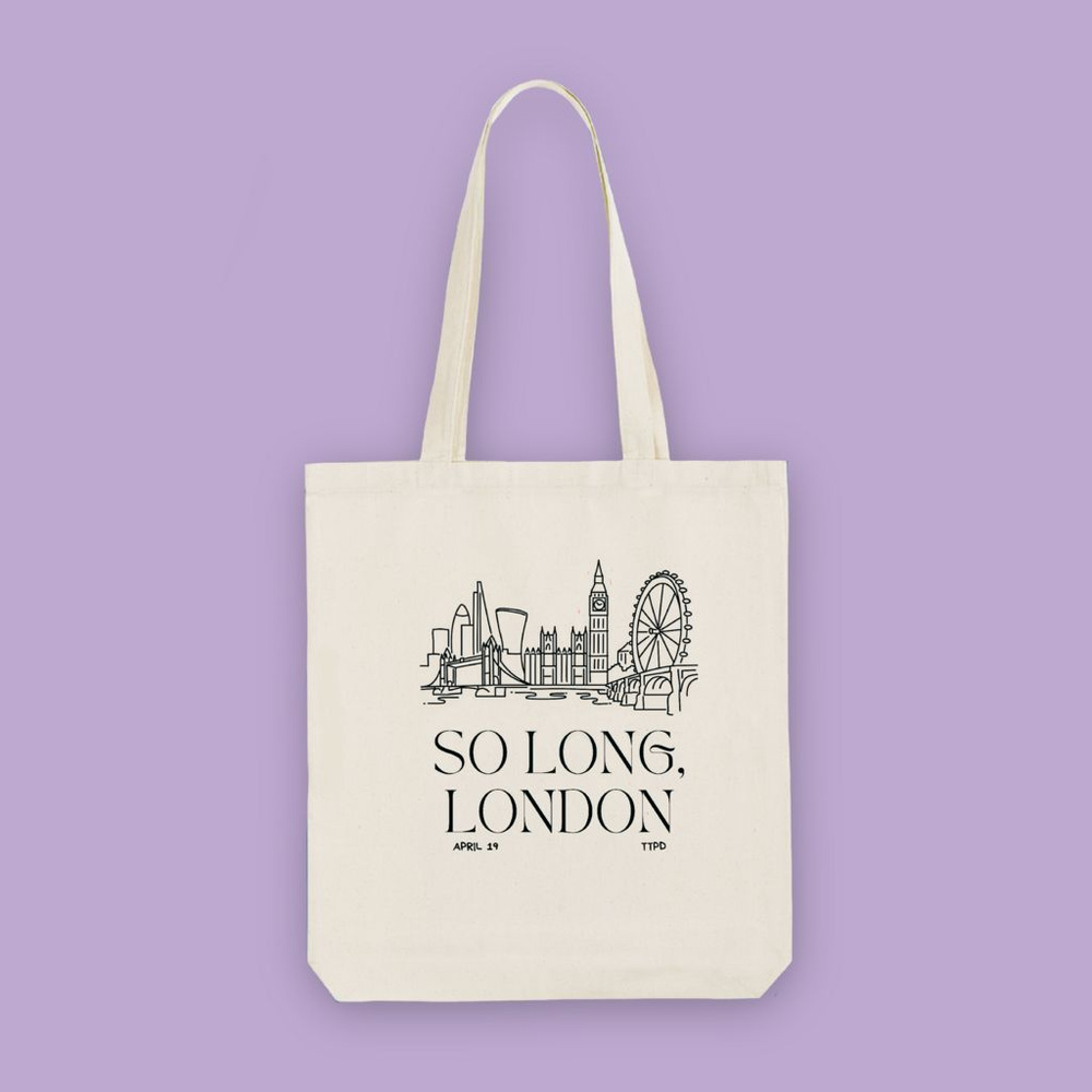 тканевая сумка-шоппер с принтом "so long, london" ttpd / тейлор свифт / "taylor swift" от FAN & FANCY #1