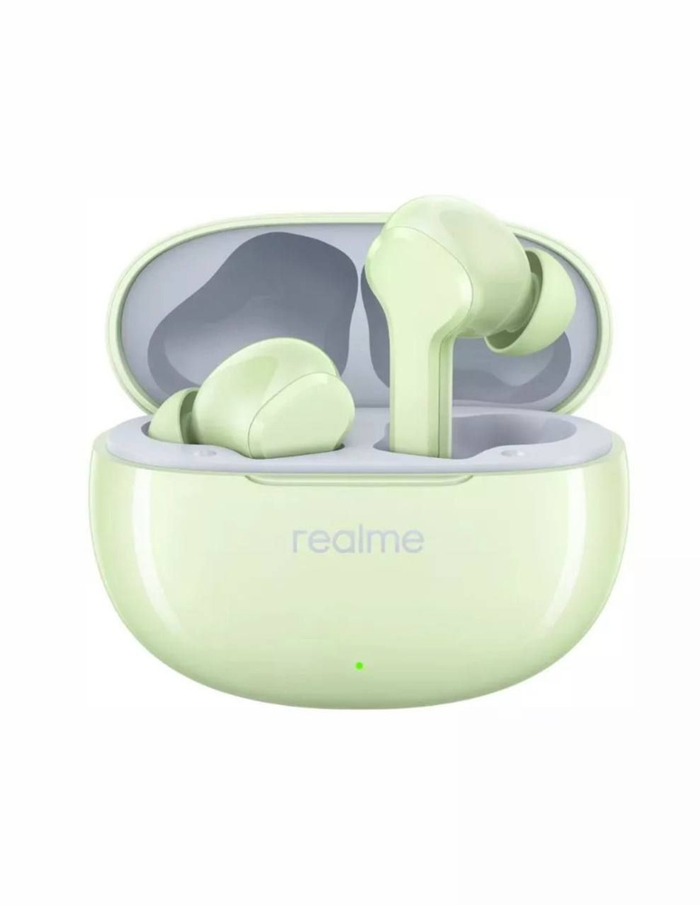 Беспроводные наушники Realme T110 с микрофоном, Bluetooth, USB Type-C, Зеленый  #1