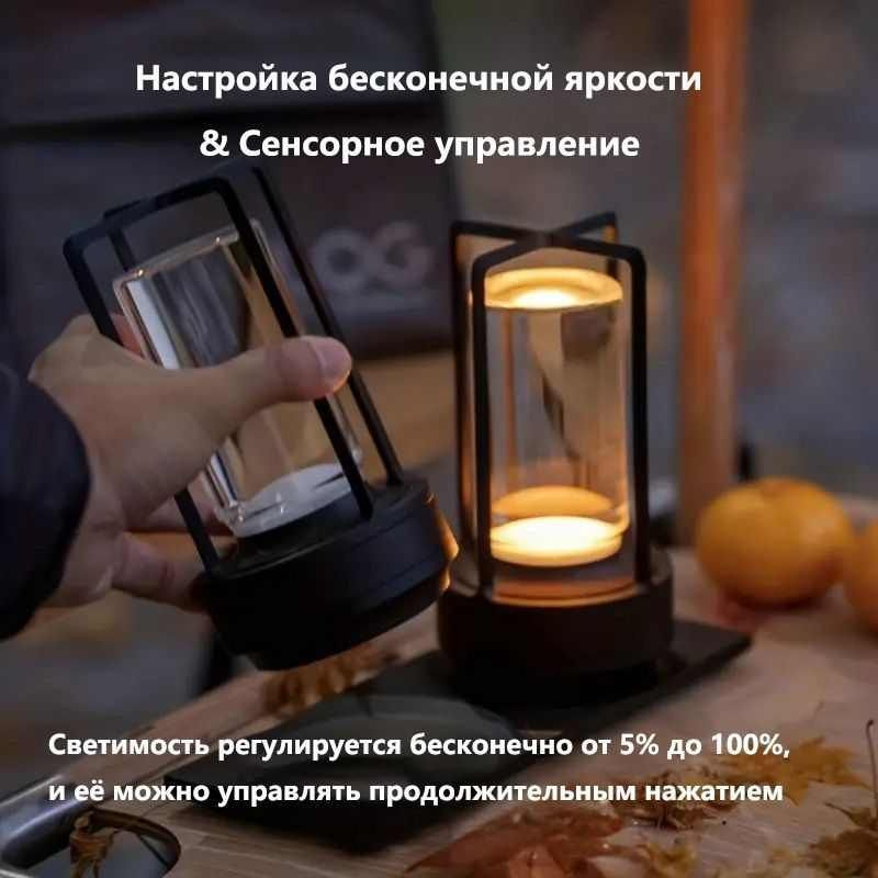 Настольная лампа Lumisom LED Bedroom Bar Camping Light Silver Style #1