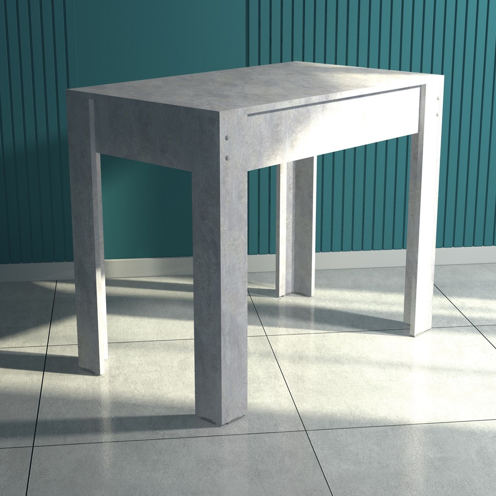 Стол обеденный кухонный Цвет цемент Моё Credo нераздвижной нераскладной 90*54*75 см  #1