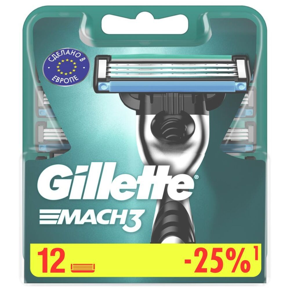 Gillette Сменные кассеты Mach3, 12 шт. #1