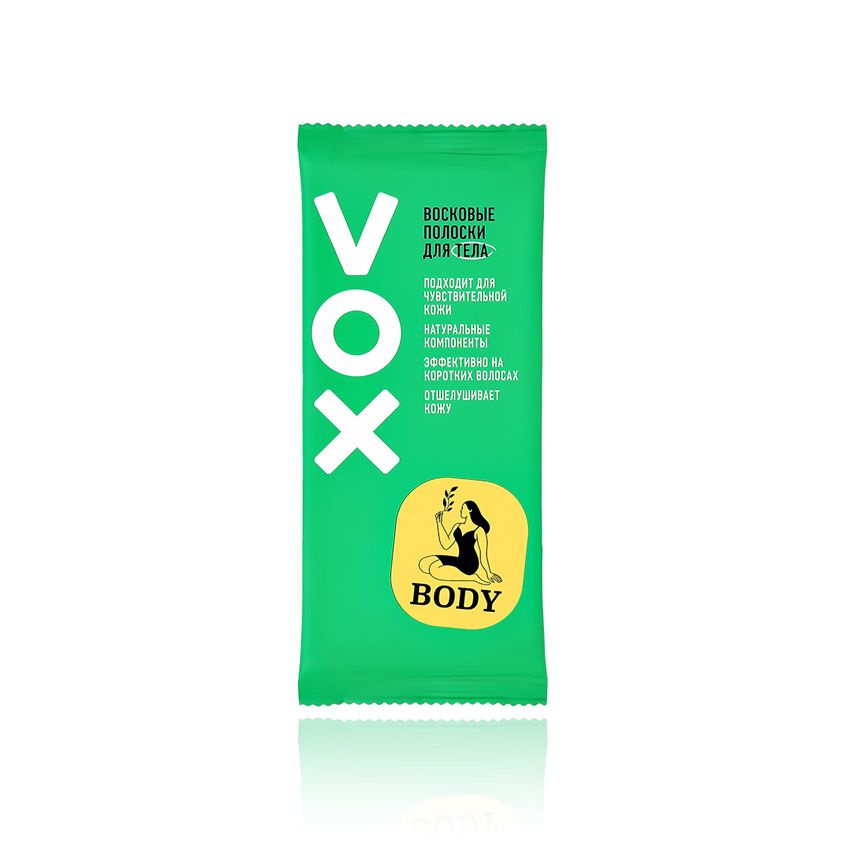 Полоски восковые для тела VOX GREEN 12 шт + 2 салфетки #1