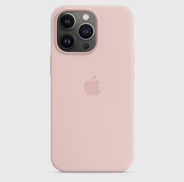 Силиконовый чехол Soft Touch на iPhone (Айфон) 15 Pro (с логотипом), розовый  #1
