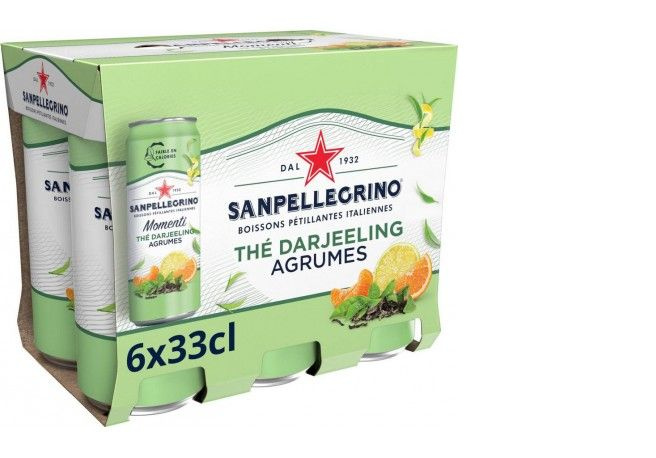 Sanpellegrino газированный напиток со вкусом чая дарджилинг и цитрусовых, 6 шт. x 330 мл.  #1