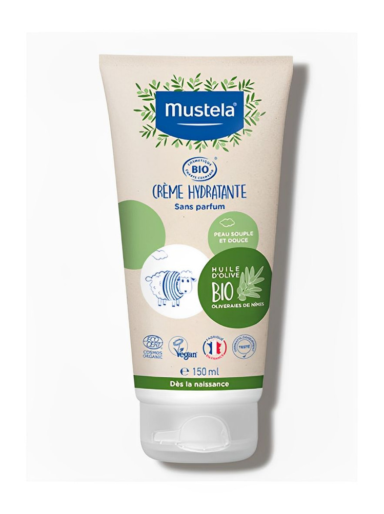 MUSTELA Органический увлажняющий детский крем для лица и тела, 150 мл  #1