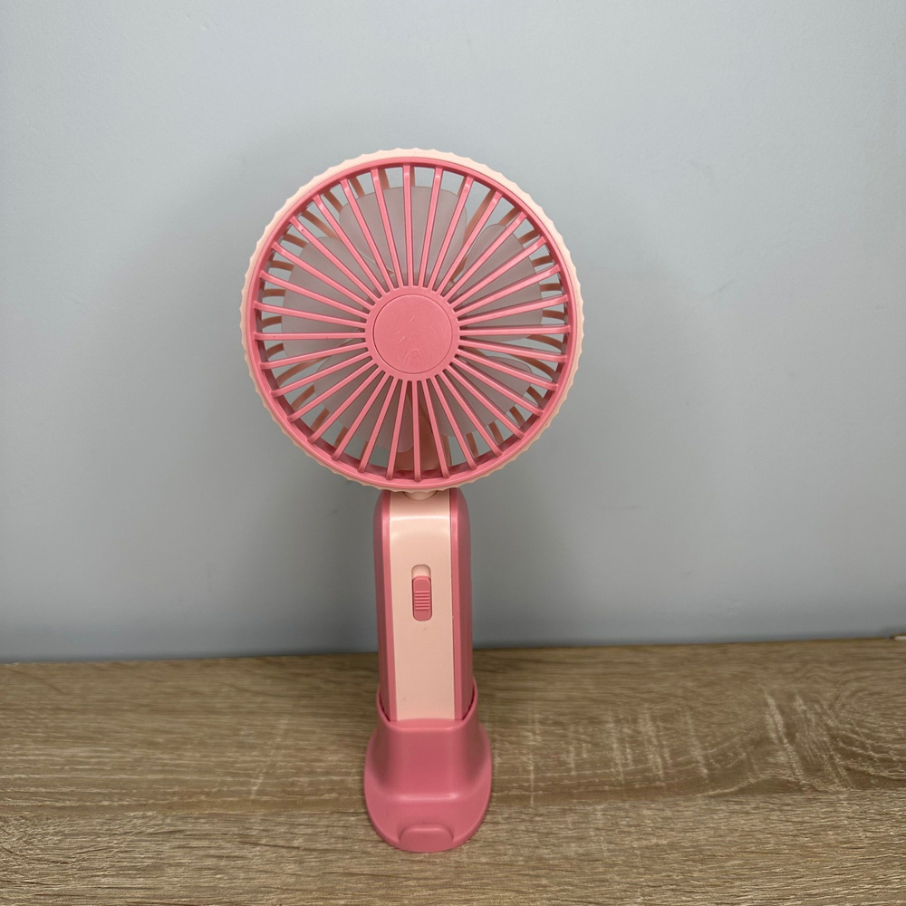 DianDi Портативный вентилятор настольный портативный ручной, розовый  #1