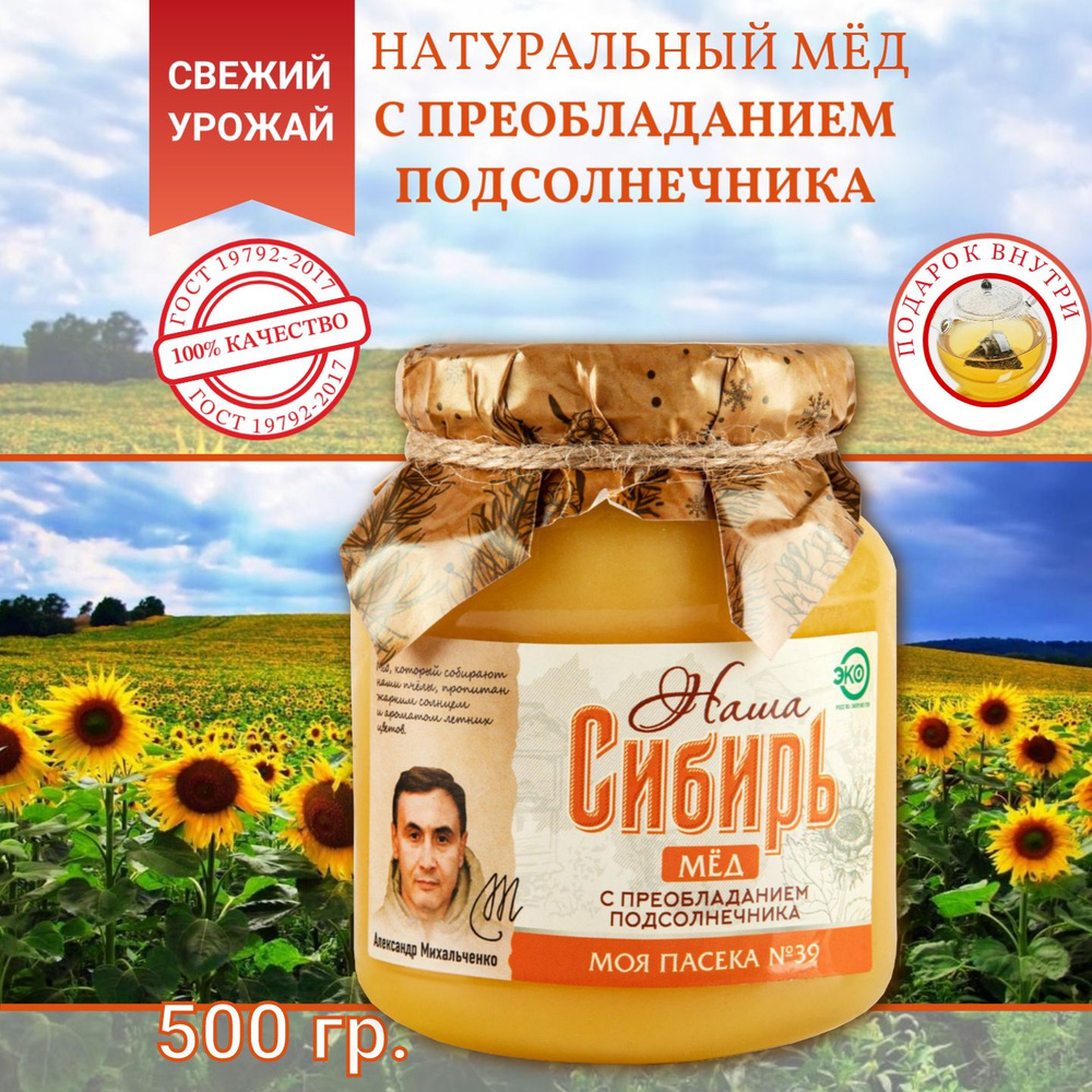 Мед натуральный подсолнечника, урожай 2024 года #1