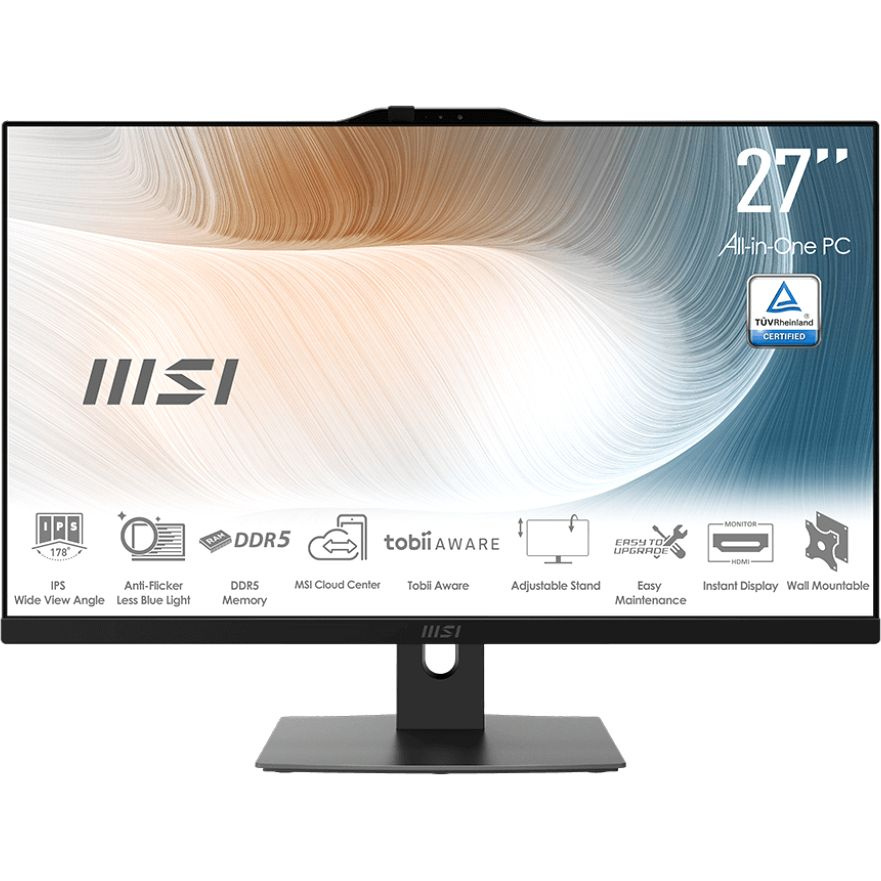 MSI 27" Моноблок Modern AM272P 1M (Intel Core 5 120U, RAM 8 ГБ, SSD 64 ГБ, Intel Iris Xe Graphics, Без #1