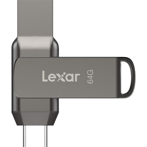 Металлический USB флеш-накопитель Lexar JumpDrive D400 Dual 64 ГБ #1