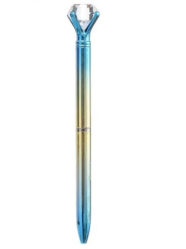 Ручка шариковая Кристалл с поворотным механизмом цвет голубой  #1
