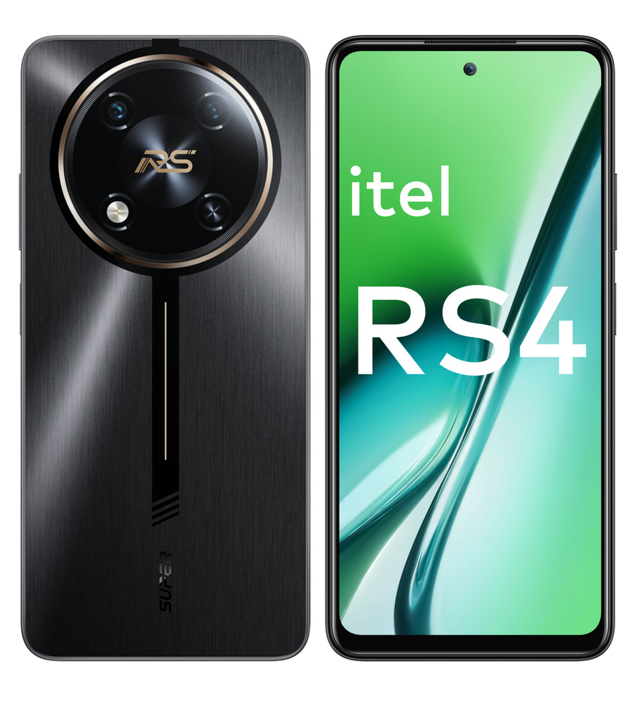 ITEL Смартфон RS4 12.256 Ростест (EAC) 12/256 ГБ, черный #1