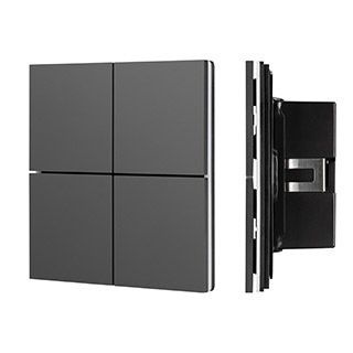 INTELLIGENT ARLIGHT Кнопочная панель KNX-304-23-IN Black (BUS, Frameless) (IARL, IP20 Металл, 2 года) #1