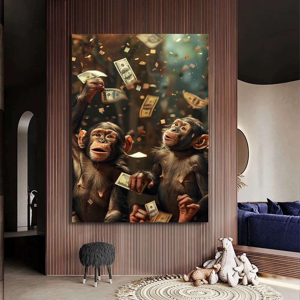 Картина 3 обезьяны, 30х40 см. #1