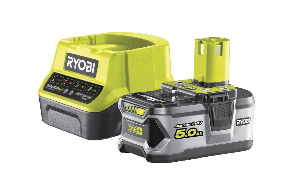 Ryobi ONE+ набор аккумулятор (5.0Aч, 18 В, Li-Ion) + зарядное устройство RC18120, RC18120-150 5133003366 #1