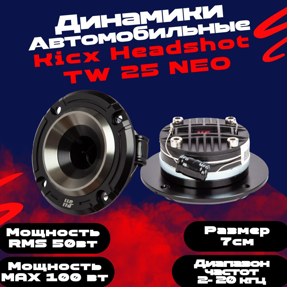 Kicx Колонки для автомобиля TW-NEO 25, 7.6 см (3 дюйм.) #1