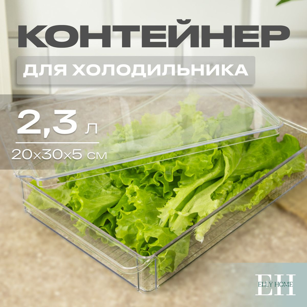 Контейнер для хранения продуктов в холодильнике Elly Home, 2,3л, 1 шт  #1