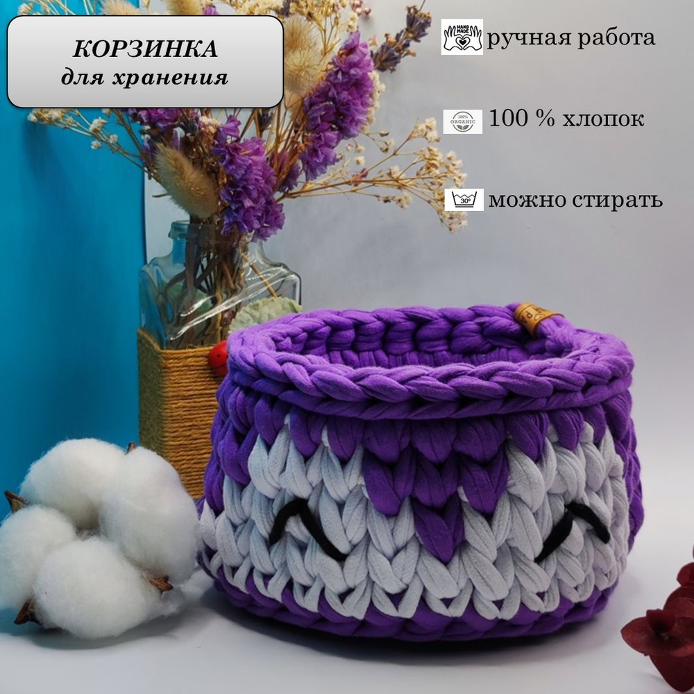 Корзина для хранения длина 14 см, ширина 14 см, высота 9 см.  #1