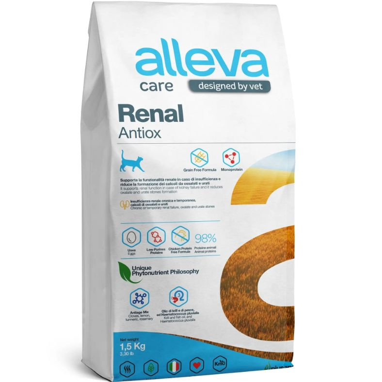 Ветеринарный (лечебный) корм Alleva (Аллева) Renal-Antiox для кошек - При болезнях почек 1,5 кг  #1