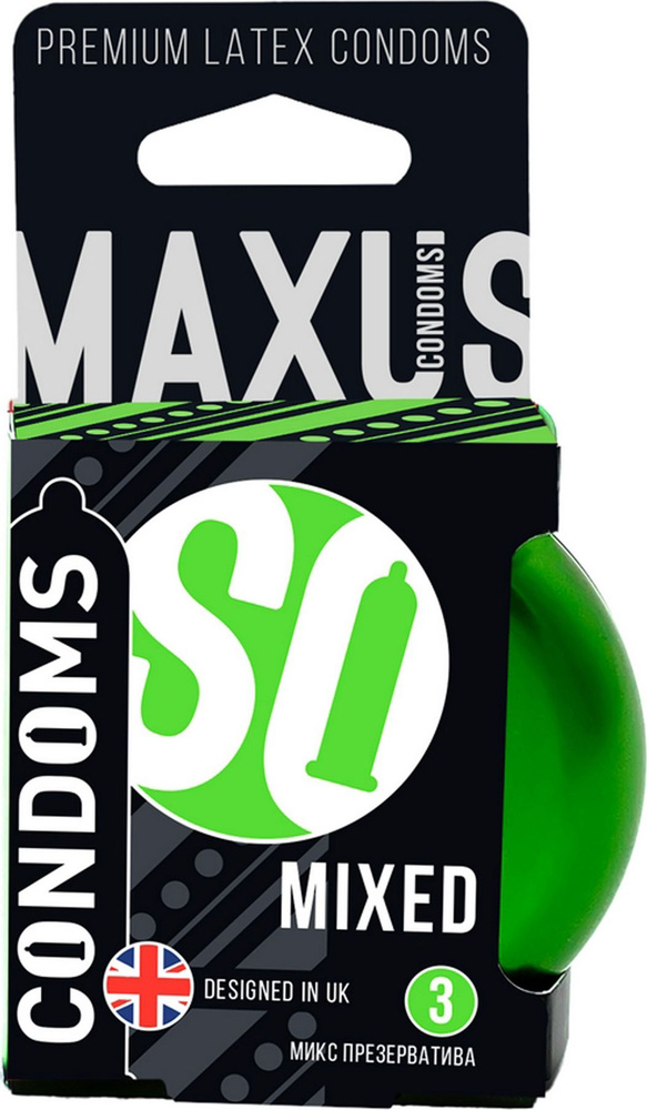 Презервативы Maxus / Максус Mixed микс классический, тонкий и точечно ...