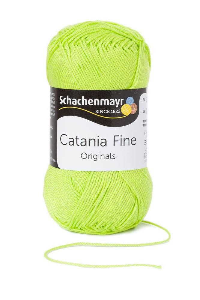 Пряжа для вязания Schachenmayr Originals Catania Fine, лимонный (00270), 165 м, 50 г, 3 шт  #1