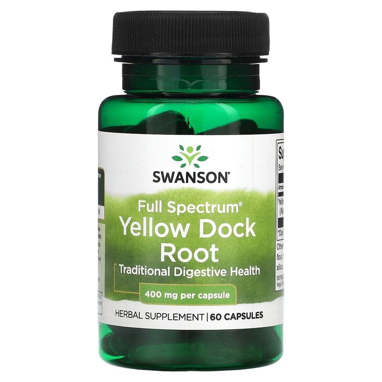 Экстракт жёлтого дока полного спектра, 400 мг, 60 капсул, Sw Full Spectrum Yellow Dock Root , Традиционное #1