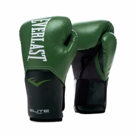 Перчатки тренировочные Everlast Elite ProStyle_размер 8oz_зеленый_искусственная кожа  #1