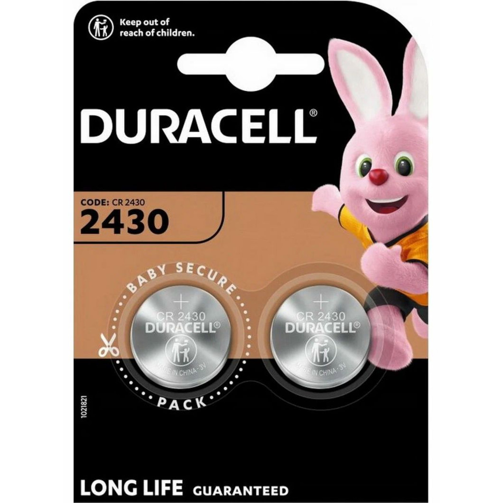 Батарейка (2шт) литиевая DURACELL CR2430 дисковая 3В (бл2) #1