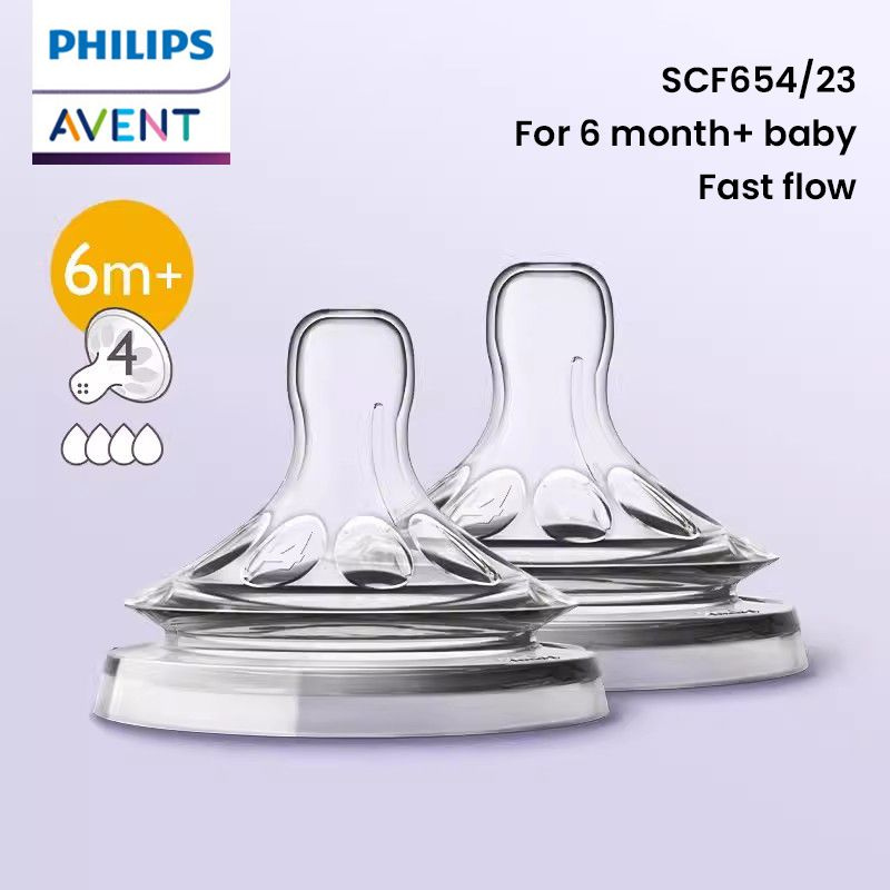 Philips Avent SCF654/23 Силиконовая соска для детской бутылочки, для младенцев от 6 месяцев, с быстрым #1