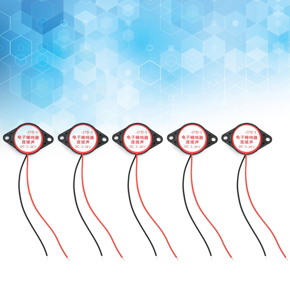5 зуммеров, непрерывный зуммер, звуковой сигнал высокого децибела, 95 дБ, от 3 до 24 В постоянного тока, #1