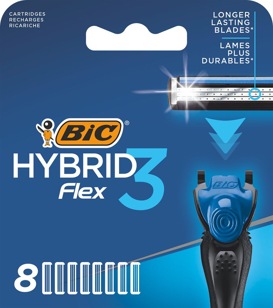 Кассеты для бритья BIC Flex 3 Hybrid, 8шт #1