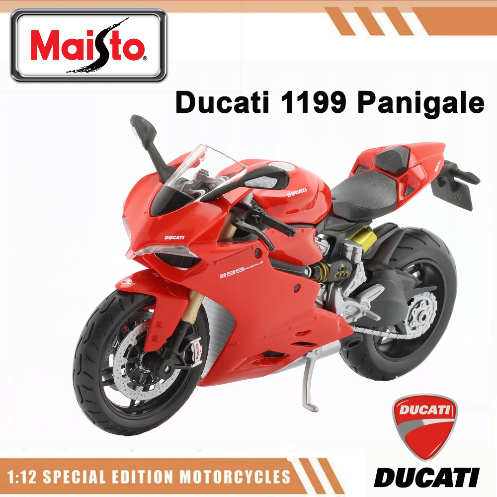 Металлический мотоцикл Maisto Ducati 1199 Panigale, масштабная коллекционная модель Маисто Дукати Панигале #1