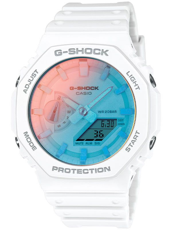 Противоударные мужские наручные часы Casio G-Shock GA-2100TL-7A с подсветкой, будильником и секундомером #1