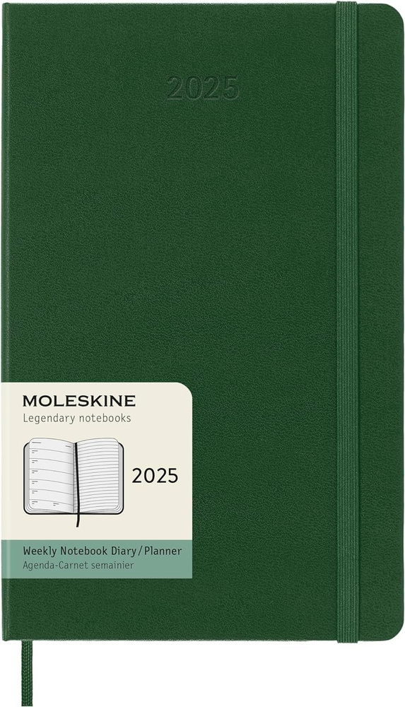 Еженедельник на 2025 год Moleskine Classic WKNT DHK1512WN3 13х21 см твердая обложка зеленый  #1