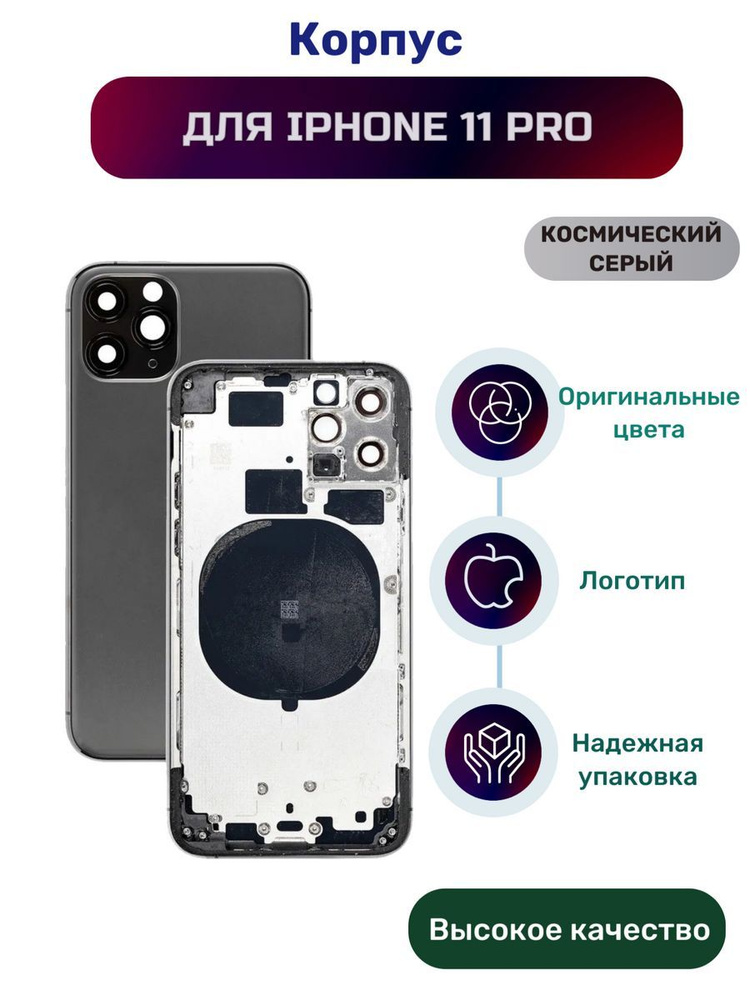 Корпус для iPhone 11 Pro (Space Gray) серый черный #1