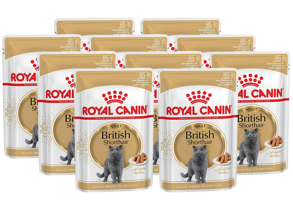 ROYAL CANIN BRITISH SHORTHAIR ADULT для взрослых британских короткошерстных кошек в соусе пауч (85 гр #1