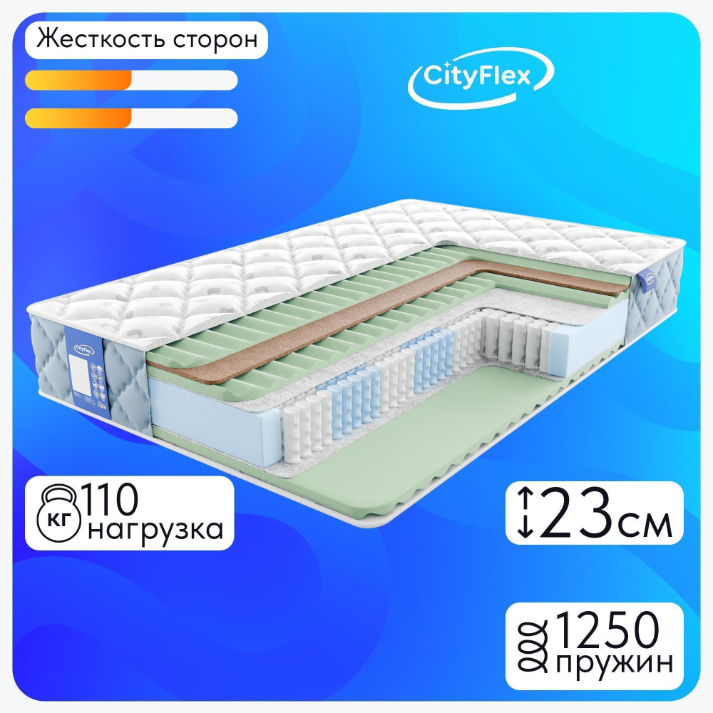 CityFlex Матрас Мультипак K1W3-R, Независимые пружины, 65х125 см #1